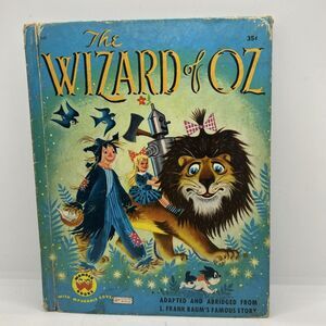 WONDER BOOKS The WIZARD of OZ 1951 Abridged PICTURE BOOK L.‎ Frank Baum - FLAWS